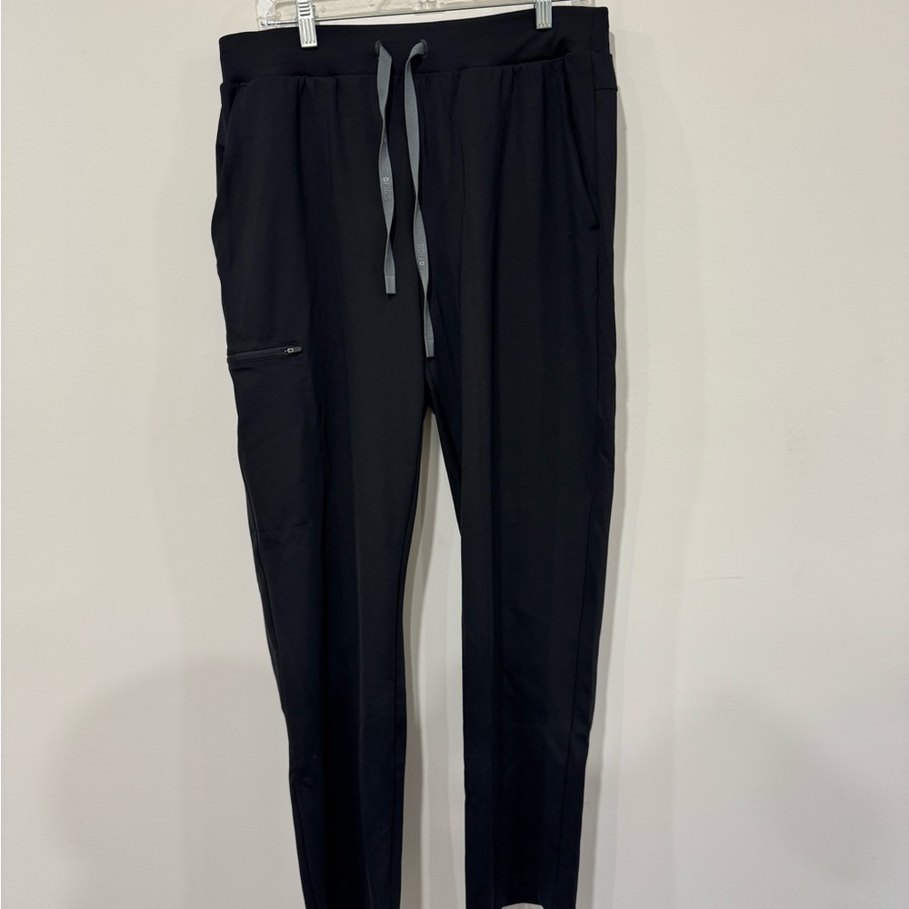Figs Men's Black Straight Leg Scrub Pants Size L